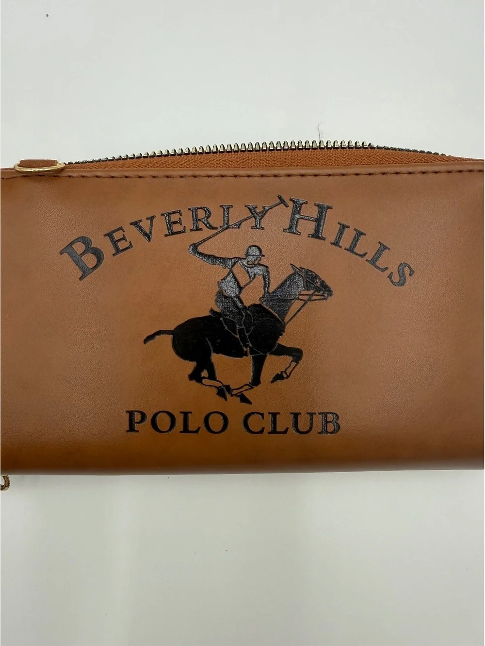 Beverly Hills Polo Club Brown Zip-Around Wristlet Wallet